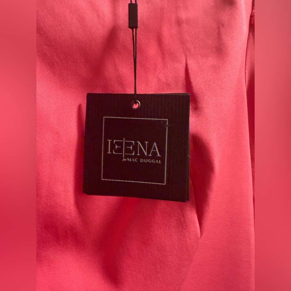Ieena for Mac Duggal - 26704 Long Sleeve Pink Mini Dress - Size 4 - Picture 9 of 10